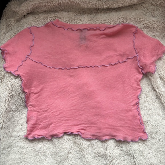 Eliza Faulkner Gigi baby tee in rose - Picture 5 of 6